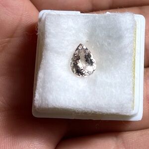 Natural Peach color Morganite Cut Pear Shape Loose Gemstone 1.35 ct